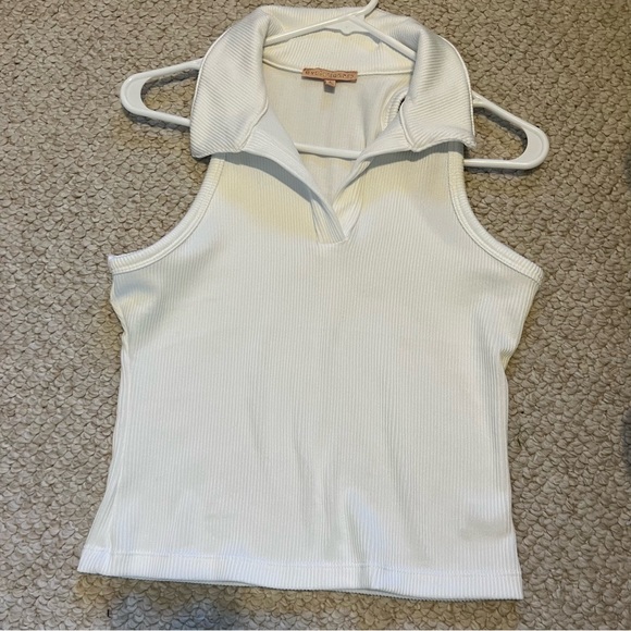 Cute ribbed tank top. Worn once. No stains or signs of wear. - Picture 1 of 3